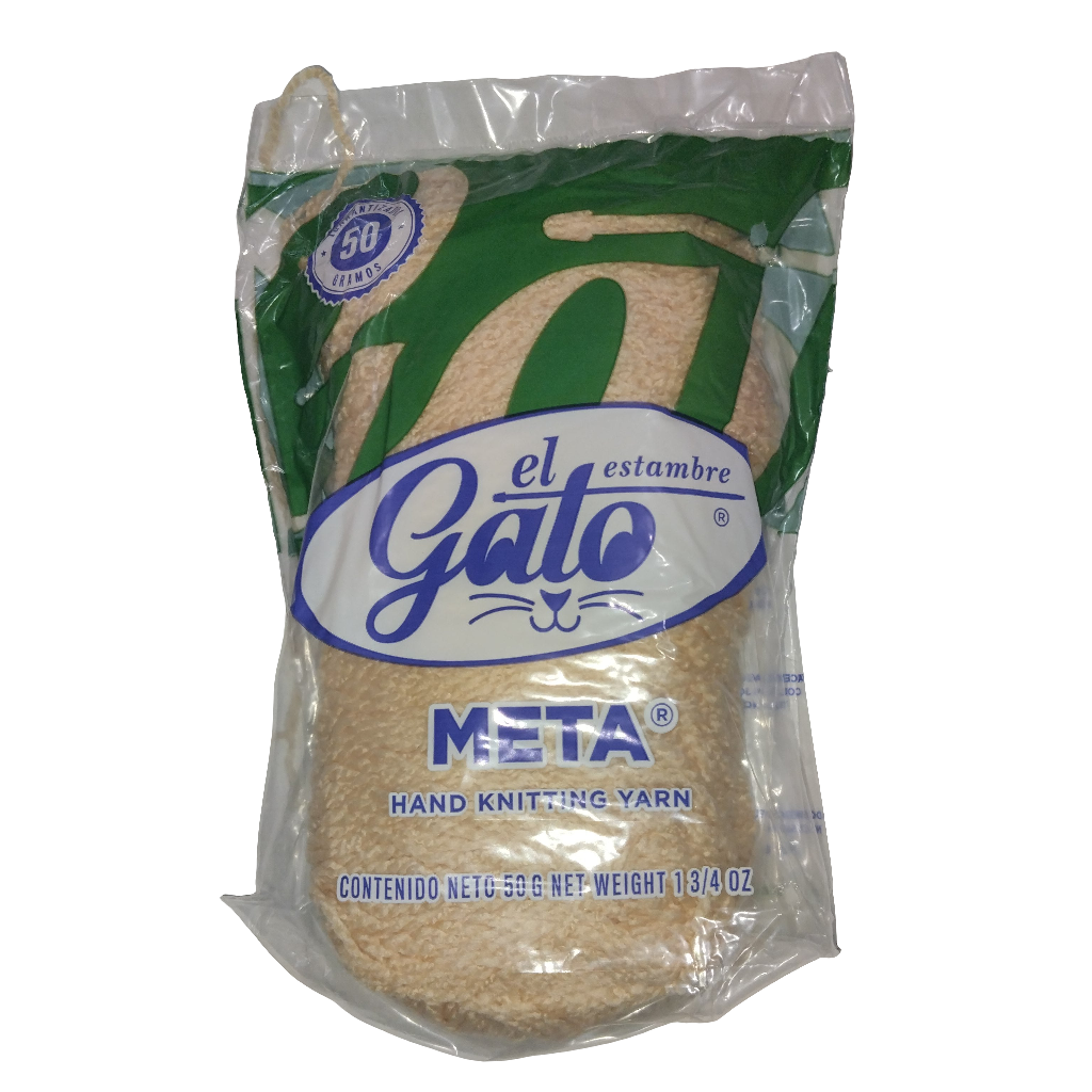 Madeja acrílico 50 gramos El Gato Meta manualidades crochet tejido creativas