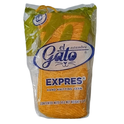 estambre el gato expres amarillo madeja es de 50 gramos mayoreo y menudeo