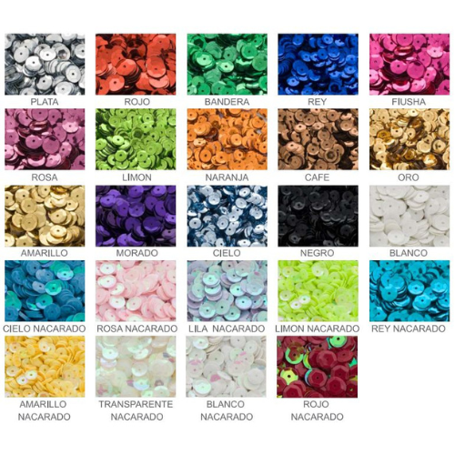 Lentejuela 8mm - Colores Variados para Manualidades, Bisutería y Bordado