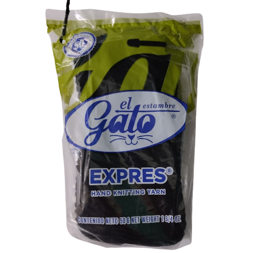 madeja de estambre el gato expres negro 4499B mayoreo y menudeo domiclick