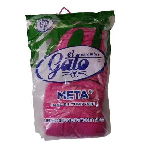 Fibra acrílico 50 gramos El Gato Meta - Calidad para tejido y crochet