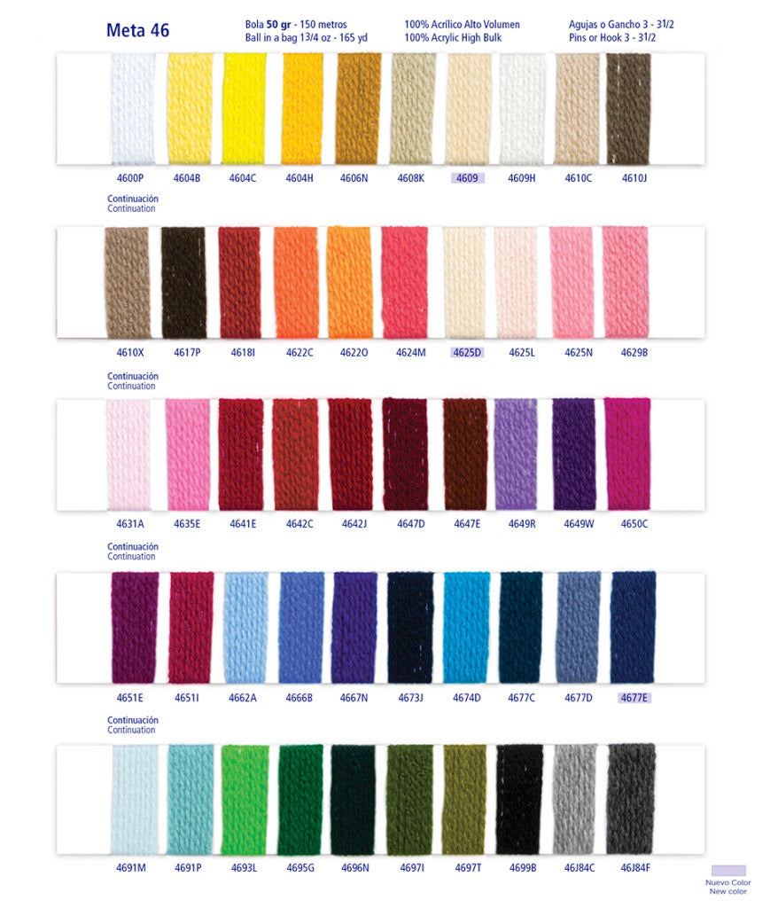 Gama de colores estambre acrílico 50 gramos para crochet y tejido