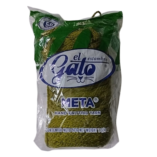 Madeja El Gato Meta acrílico 50 gramos para tejido crochet mexicano