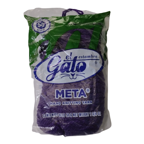 Textura suave estambre acrílico 50 gramos El Gato Meta para tejido crochet