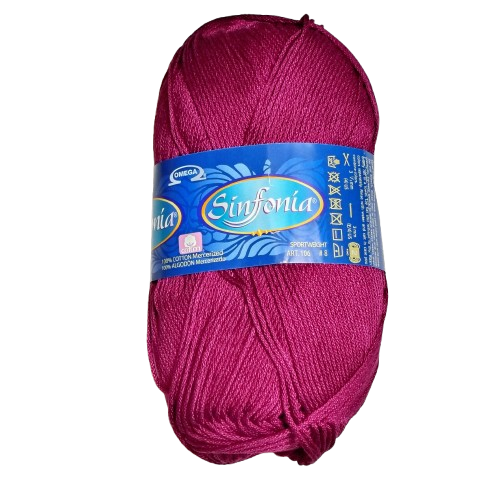 Hilaza Sinfonía 100 gramos - 100% Algodón Mercerizado para Crochet y Tejido
