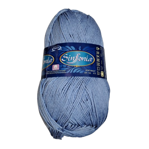 Hilaza Sinfonía 100 gramos - 100% Algodón Mercerizado para Crochet y Tejido